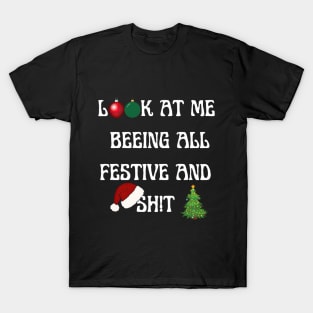 Festive, Humor & Christmas Tree: Gift Idea T-Shirt